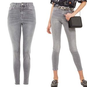 Topshop Jamie grey high rise jeans
